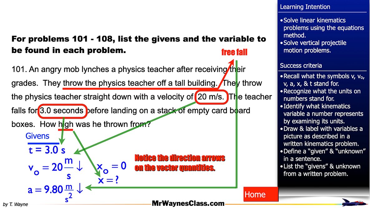 003 Kinematics Problem Solving w-vectors 2026.020