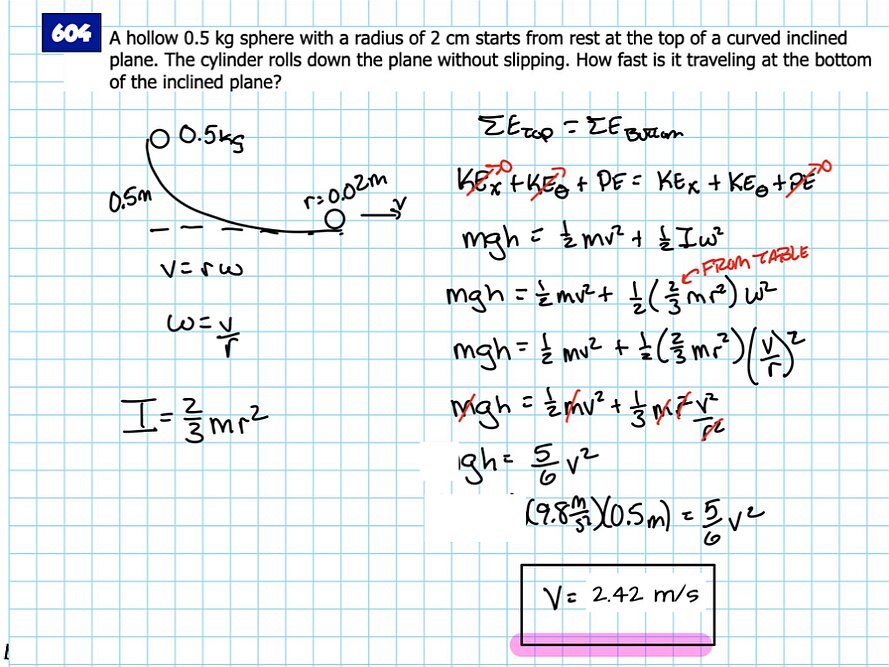 Rotational Energy and Momentum Answers.008