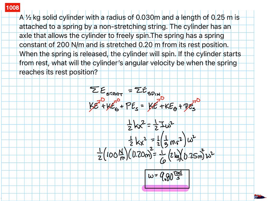 Rotational Energy and Momentum Answers.034