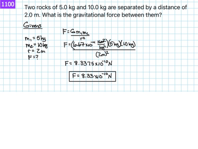 Univerisal Gravity answers.054