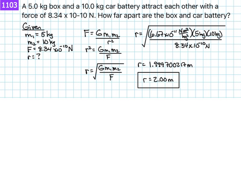 Univerisal Gravity answers.057